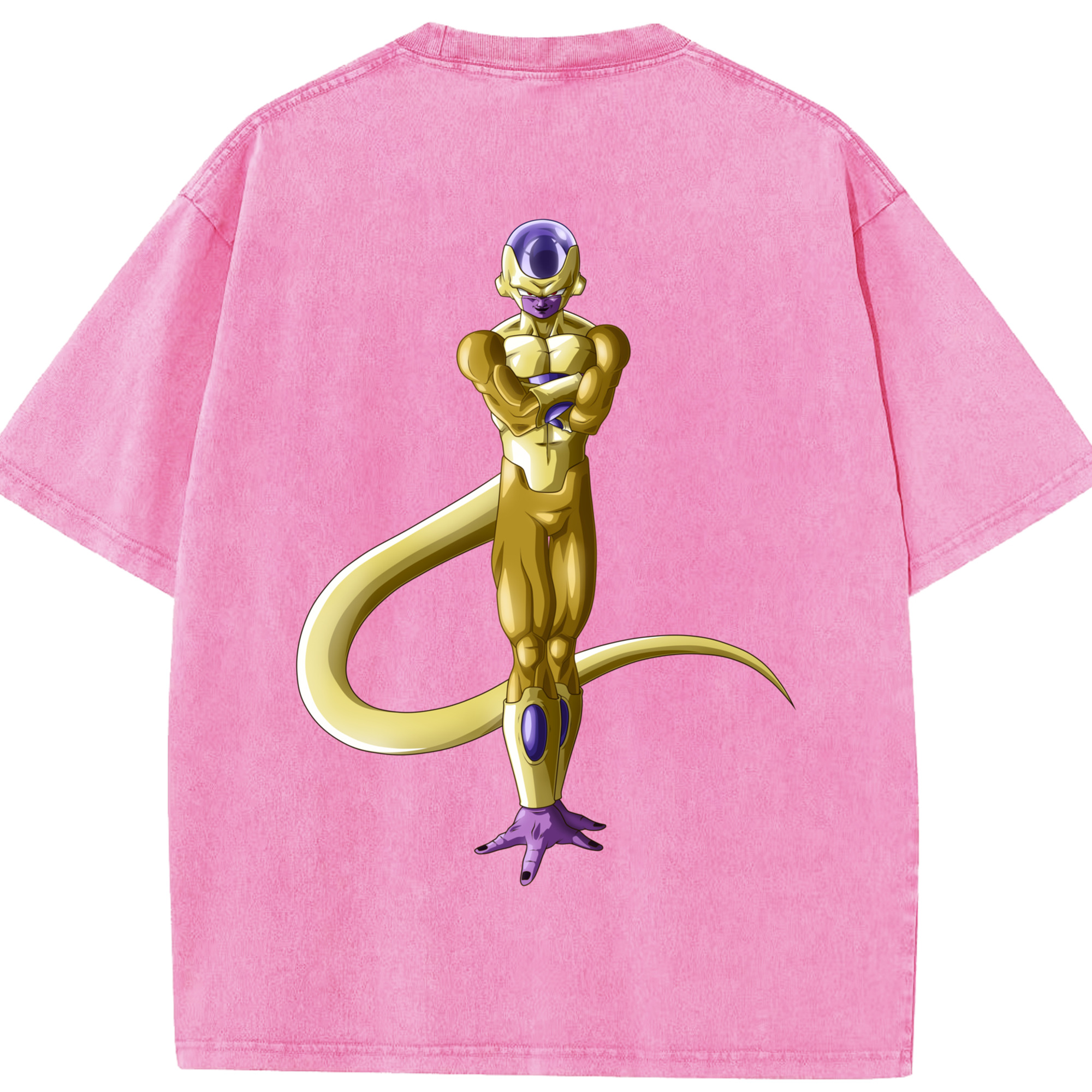 （画像用） ドラゴンボール フリーザ DRAGON BALL Frieza 綿100% ヴィンテージ風 半袖Tシャツ（背面プリント）